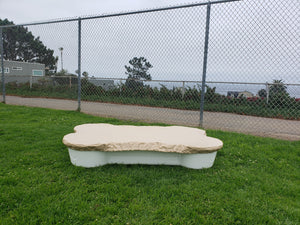 dogpools.shop onedogonebone White Bone pool with Tan cover