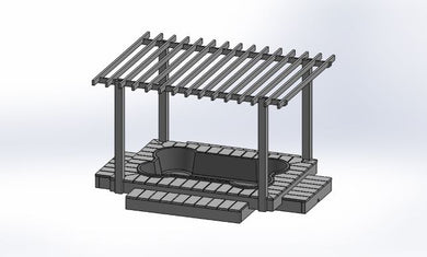 dogpools.shop One Dog One Bone Deluxe Bone Pool Deck Pergola Plans